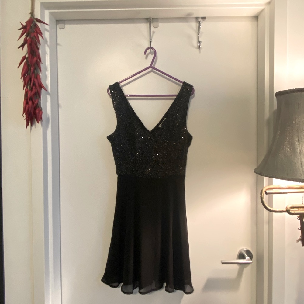 Shimmery black cocktail dress